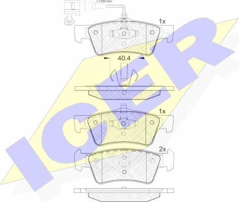 Icer 141816 - Гальмівні колодки, дискові гальма avtolavka.club