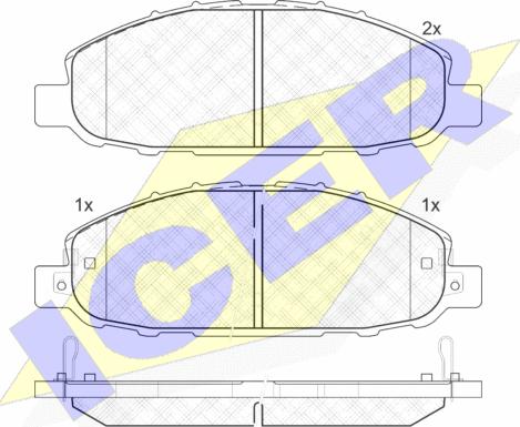 Icer 141813-202 - Гальмівні колодки, дискові гальма avtolavka.club