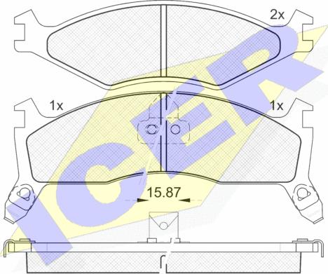 Icer 141270-205 - Гальмівні колодки, дискові гальма avtolavka.club