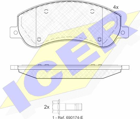 Icer 141793-204 - Гальмівні колодки, дискові гальма avtolavka.club