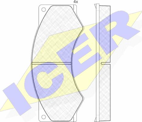 Icer 150764 - Гальмівні колодки, дискові гальма avtolavka.club