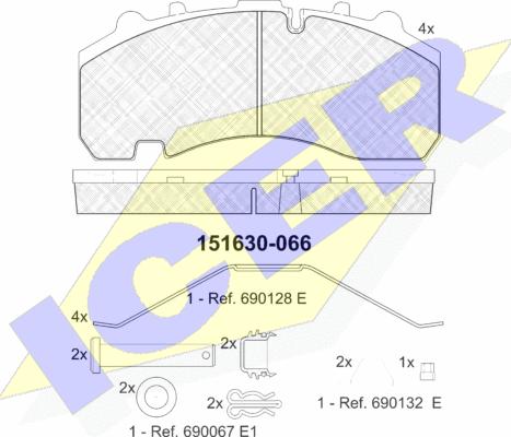 Icer 151630 - Гальмівні колодки, дискові гальма avtolavka.club