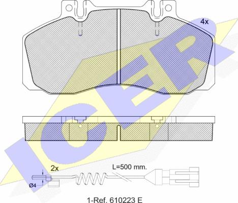 Icer 151080-111 - Гальмівні колодки, дискові гальма avtolavka.club