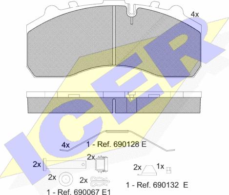 Icer 151194-066 - Гальмівні колодки, дискові гальма avtolavka.club