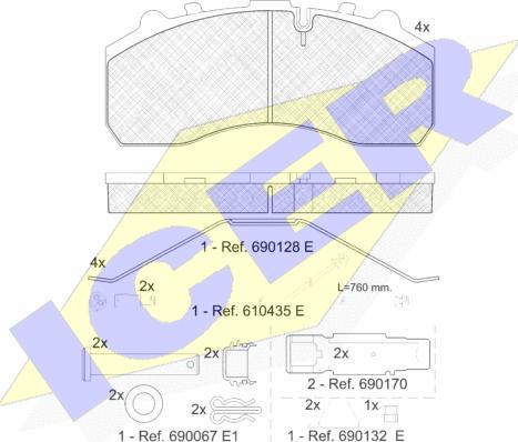 Icer 151194-225 - Гальмівні колодки, дискові гальма avtolavka.club