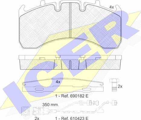 Icer 151842-122 - Гальмівні колодки, дискові гальма avtolavka.club