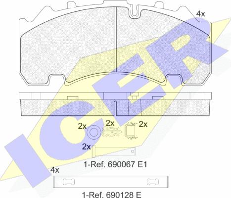 Icer 152155-066 - Гальмівні колодки, дискові гальма avtolavka.club