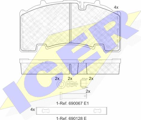 Icer 152135-066 - Гальмівні колодки, дискові гальма avtolavka.club