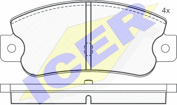 Icer 180490 - Гальмівні колодки, дискові гальма avtolavka.club