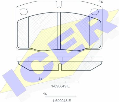 Icer 180454-073 - Гальмівні колодки, дискові гальма avtolavka.club