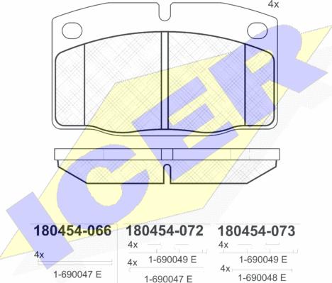 Icer 180454 - Гальмівні колодки, дискові гальма avtolavka.club