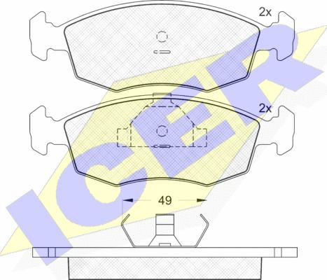 Icer 180543 - Гальмівні колодки, дискові гальма avtolavka.club