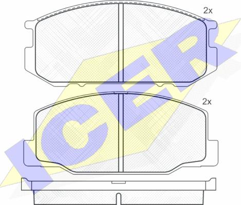 Icer 180500 - Гальмівні колодки, дискові гальма avtolavka.club