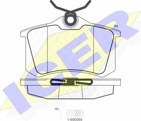 Icer 180697-703 - Гальмівні колодки, дискові гальма avtolavka.club