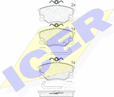 Icer 180660 - Гальмівні колодки, дискові гальма avtolavka.club