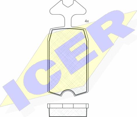 Icer 180090 - Гальмівні колодки, дискові гальма avtolavka.club