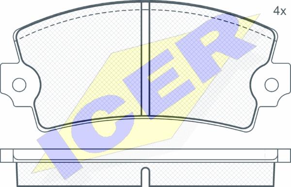 Icer 180089 - Гальмівні колодки, дискові гальма avtolavka.club