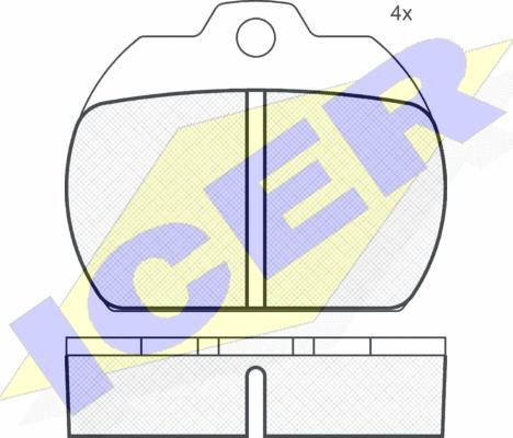 Icer 180161 - Гальмівні колодки, дискові гальма avtolavka.club
