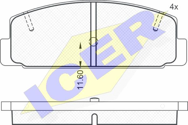 Icer 180785 - Гальмівні колодки, дискові гальма avtolavka.club