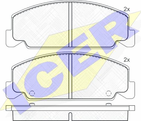 Icer 180735 - Гальмівні колодки, дискові гальма avtolavka.club