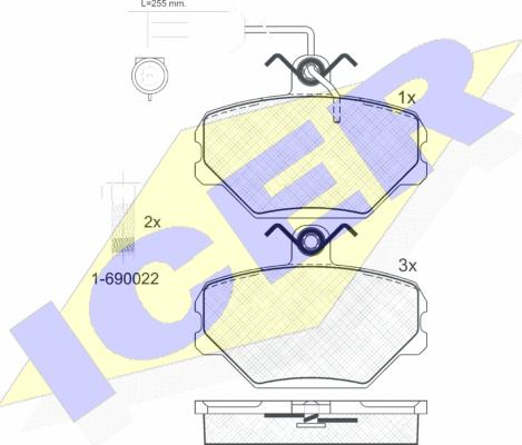 Icer 180729-203 - Гальмівні колодки, дискові гальма avtolavka.club