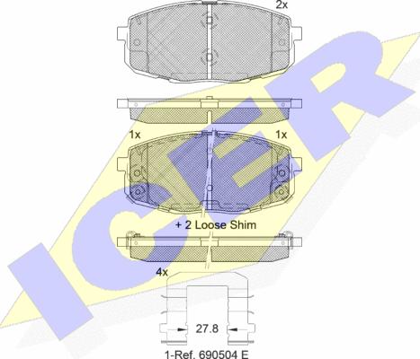 Icer 181540-208 - Гальмівні колодки, дискові гальма avtolavka.club