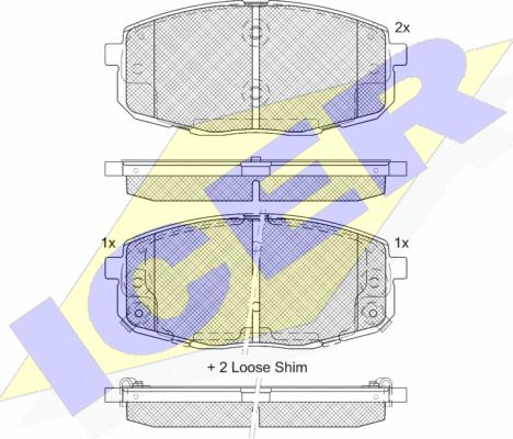 Icer 181540-207 - Гальмівні колодки, дискові гальма avtolavka.club