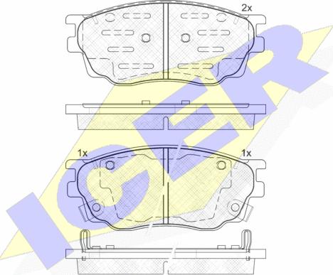 Icer 181542-200 - Гальмівні колодки, дискові гальма avtolavka.club