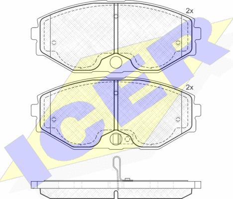 Icer 181568 - Гальмівні колодки, дискові гальма avtolavka.club