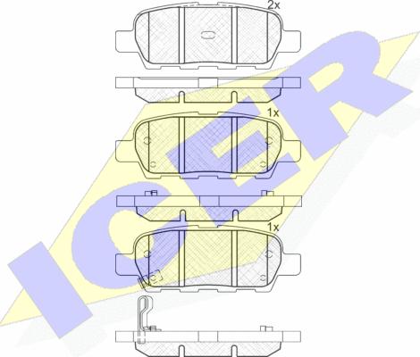 Icer 181509 - Гальмівні колодки, дискові гальма avtolavka.club