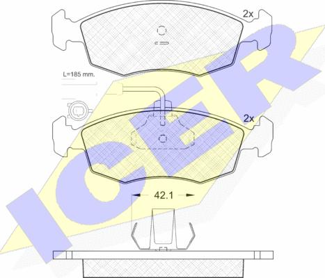 Icer 181518 - Гальмівні колодки, дискові гальма avtolavka.club