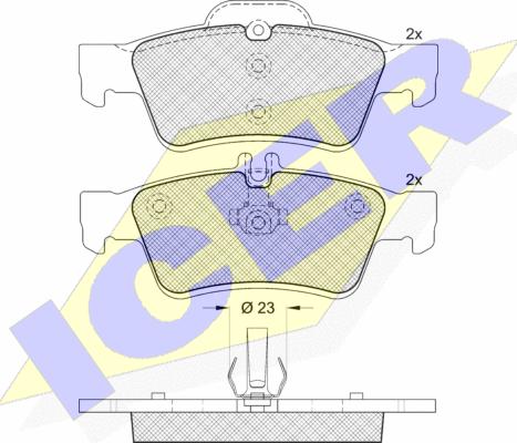 Icer 181576-396 - Гальмівні колодки, дискові гальма avtolavka.club