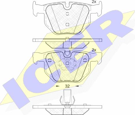 Icer 181685-202 - Гальмівні колодки, дискові гальма avtolavka.club