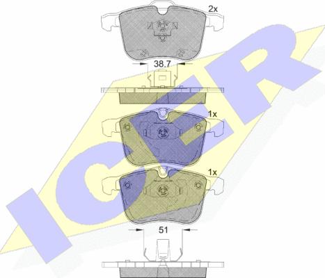 Icer 181681 - Гальмівні колодки, дискові гальма avtolavka.club