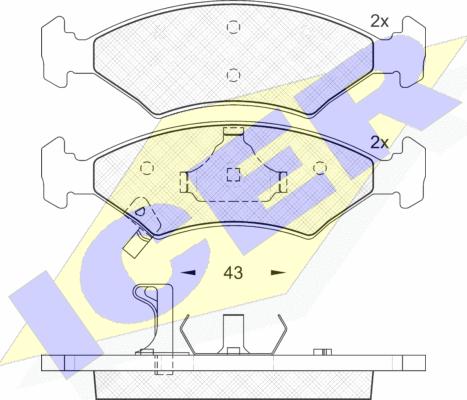 Icer 181185 - Гальмівні колодки, дискові гальма avtolavka.club