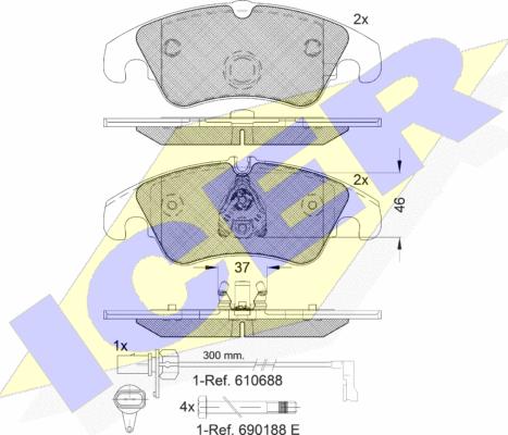 Icer 181862-202 - Гальмівні колодки, дискові гальма avtolavka.club