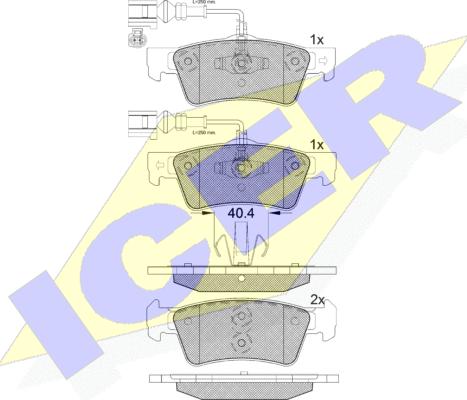 Icer 181815 - Гальмівні колодки, дискові гальма avtolavka.club