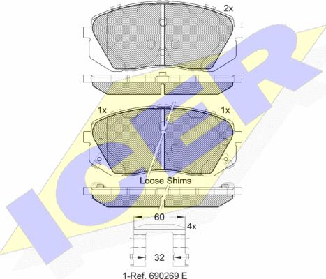 Icer 181826-201 - Гальмівні колодки, дискові гальма avtolavka.club