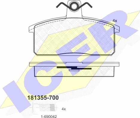 Icer 181355-700 - Гальмівні колодки, дискові гальма avtolavka.club