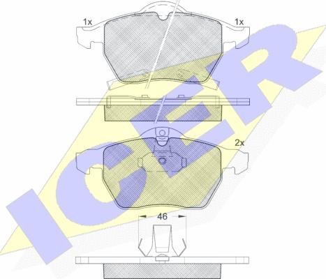 Icer 181383 - Гальмівні колодки, дискові гальма avtolavka.club