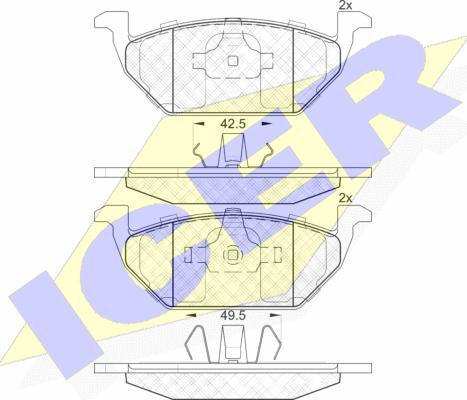 Icer 181338 - Гальмівні колодки, дискові гальма avtolavka.club