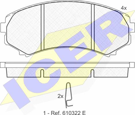 Icer 181374 - Гальмівні колодки, дискові гальма avtolavka.club