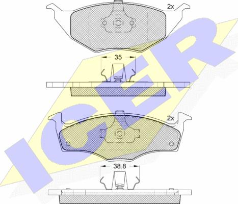 Icer 181373-400 - Гальмівні колодки, дискові гальма avtolavka.club