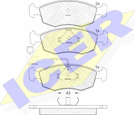 Icer 181227 - Гальмівні колодки, дискові гальма avtolavka.club