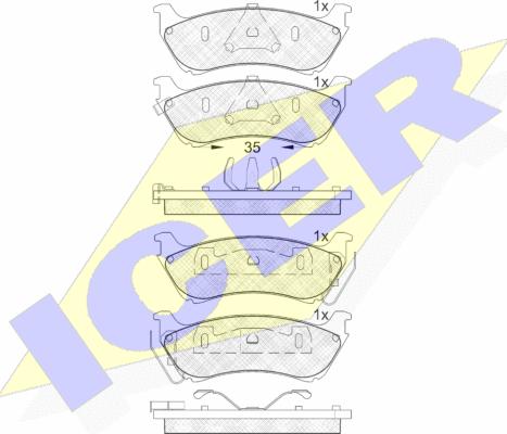 Icer 181277 - Гальмівні колодки, дискові гальма avtolavka.club