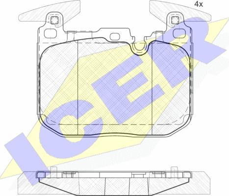 Icer 182093 - Гальмівні колодки, дискові гальма avtolavka.club