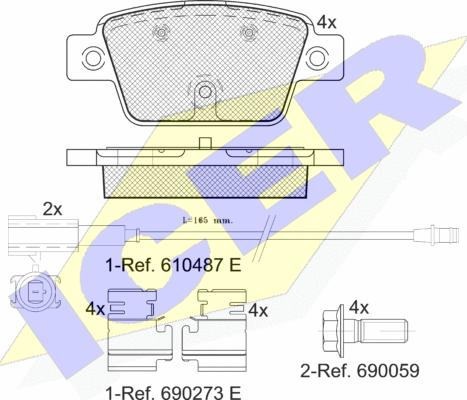 Icer 182043 - Гальмівні колодки, дискові гальма avtolavka.club