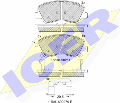 Icer 182035 - Гальмівні колодки, дискові гальма avtolavka.club