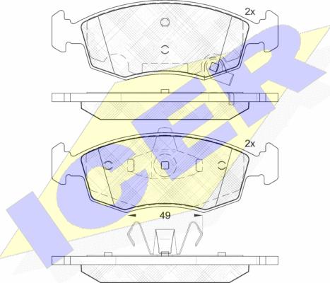 Icer 182032 - Гальмівні колодки, дискові гальма avtolavka.club