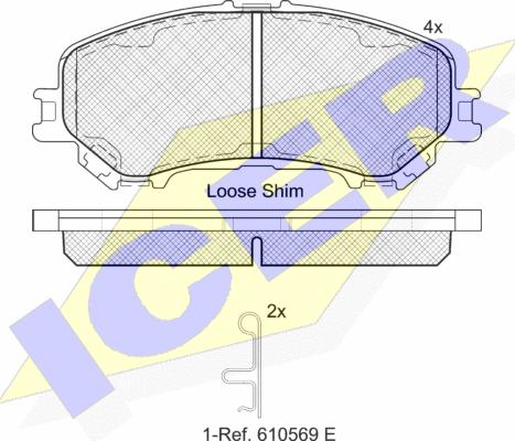 Icer 182181 - Гальмівні колодки, дискові гальма avtolavka.club